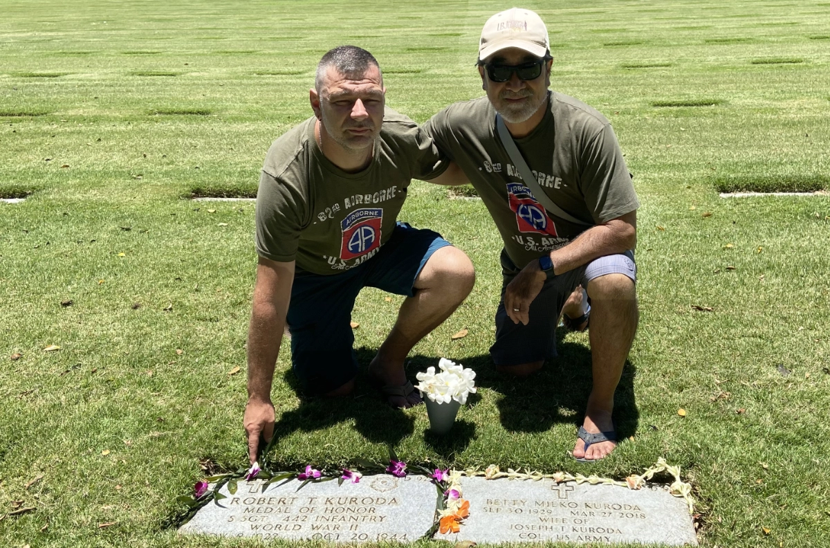 hommage au soldat hawaïen R. Kuroda